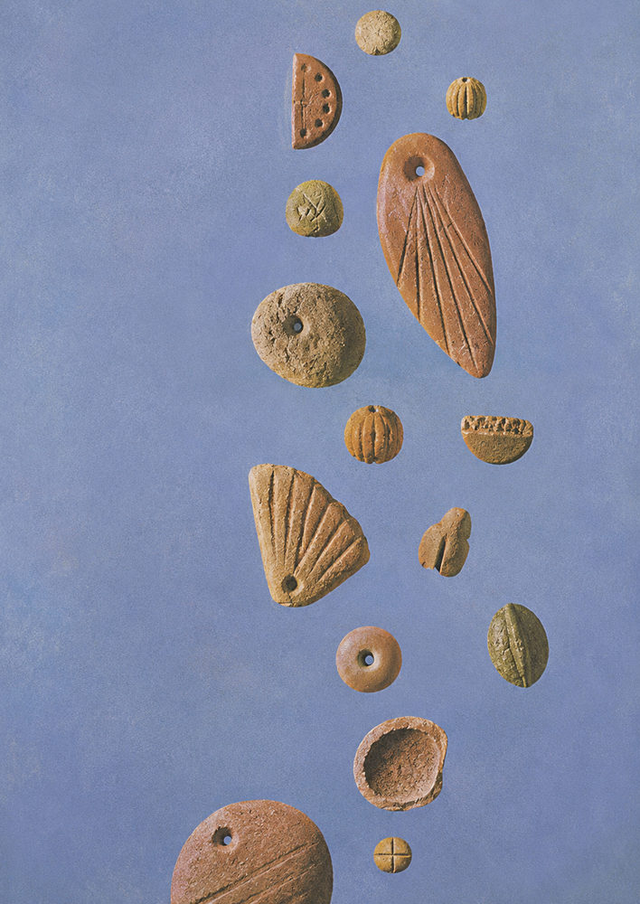 rustic artifacts: terracotta beads, archaeology, museum study