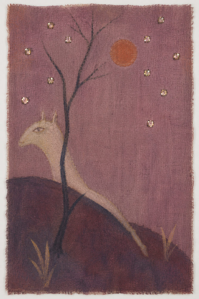 sequin creature: folk, dusty plum wine red, gold star night sky, burnt orange sun