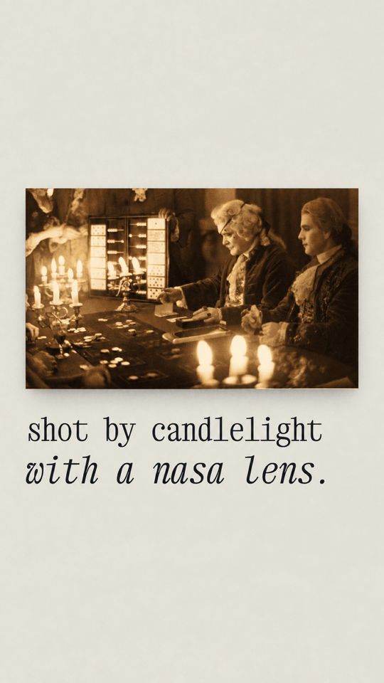 the cover of story 002: kubrick filmed this by candlelight with a lens made for nasa