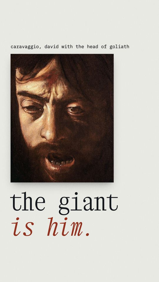 the cover of story 012: caravaggio painted his own severed head