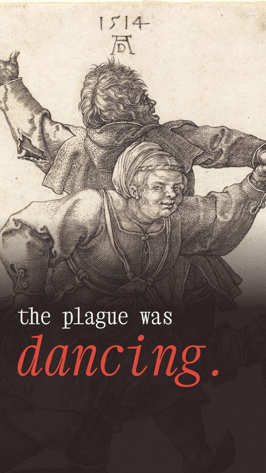 the cover of story 006: in 1518, a city hired a band to cure a dancing plague