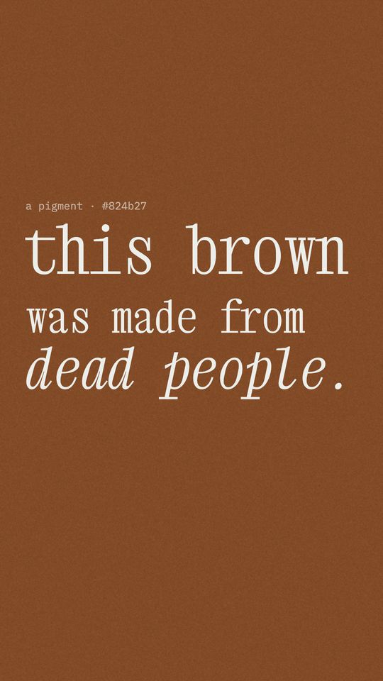 the cover of story 001: this paint was made from dead people