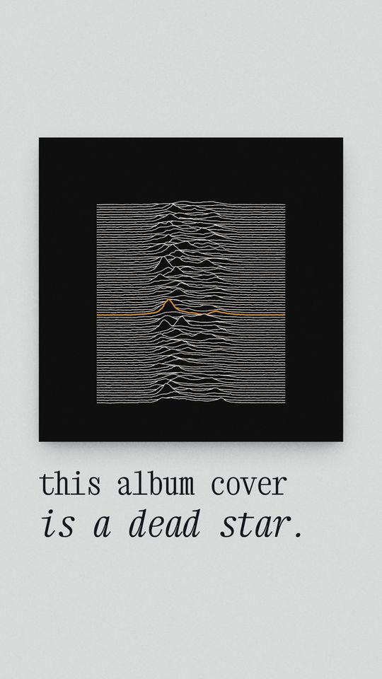 the cover of story 003: this album cover is a graph of a dead star