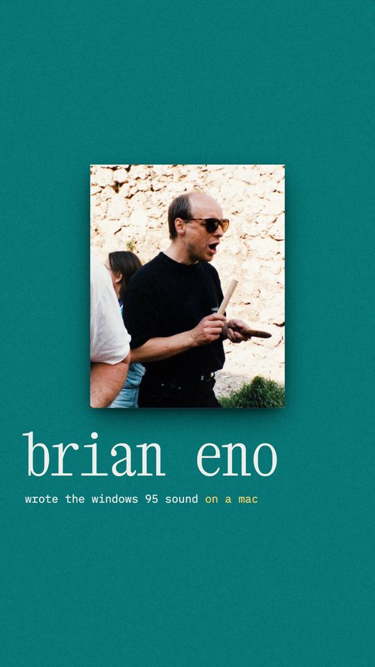 the cover of story 016: microsoft asked brian eno for 3¼ seconds