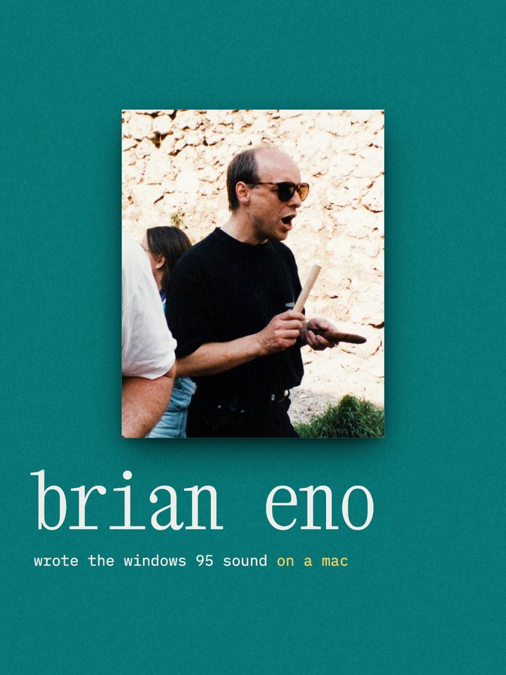 the cover of story 016: microsoft asked brian eno for 3¼ seconds