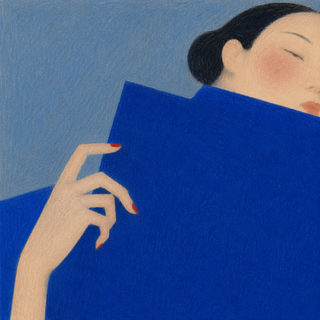 blue drape