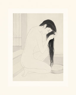 combing hair