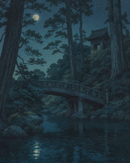 moonlit bridge