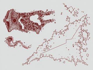red contours