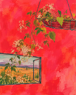 red wall window