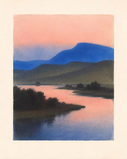 river at dusk