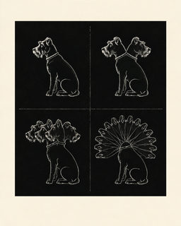surreal dog grid