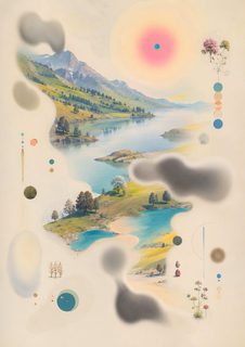 surreal pastel