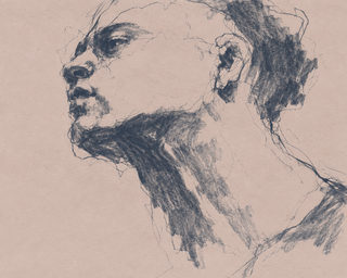 upturned head
